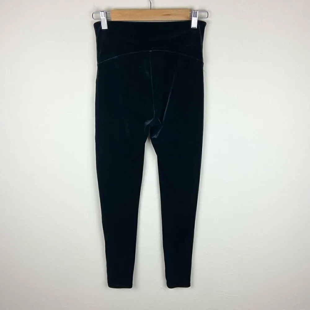 Spanx High-Waisted Velvet Seamless Leggings - Black